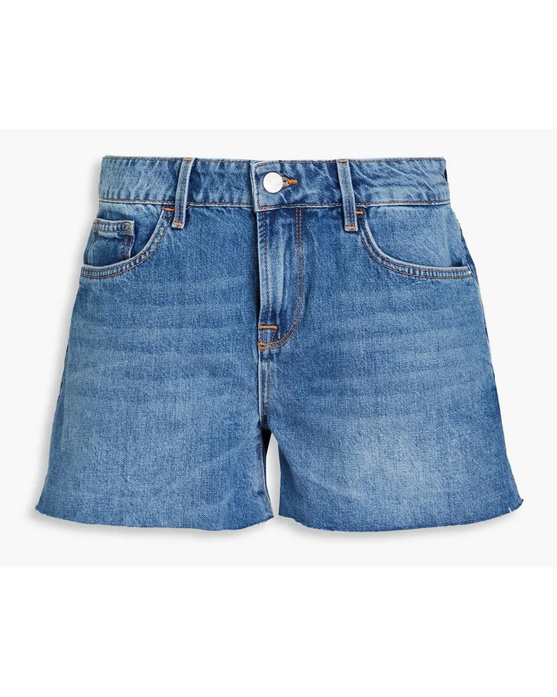 Frame Denim Jeansshorts inausgewaschener Optik Blau