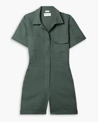 Rivet Utility Dreamer Playsuit aus Leinen Grün