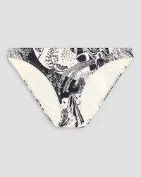 Tory Burch Tief sitzendes Bikini-Höschen mit floralem Print Weiß