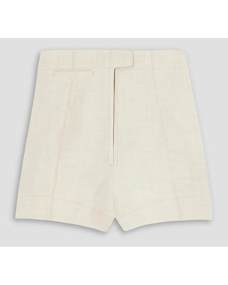 Jacquemus Shorts aus einer Leinenmischung mit Cut-out Weiß