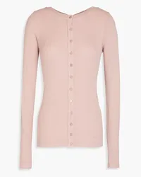 Enza Costa Cardigan aus geripptem Jersey Pink