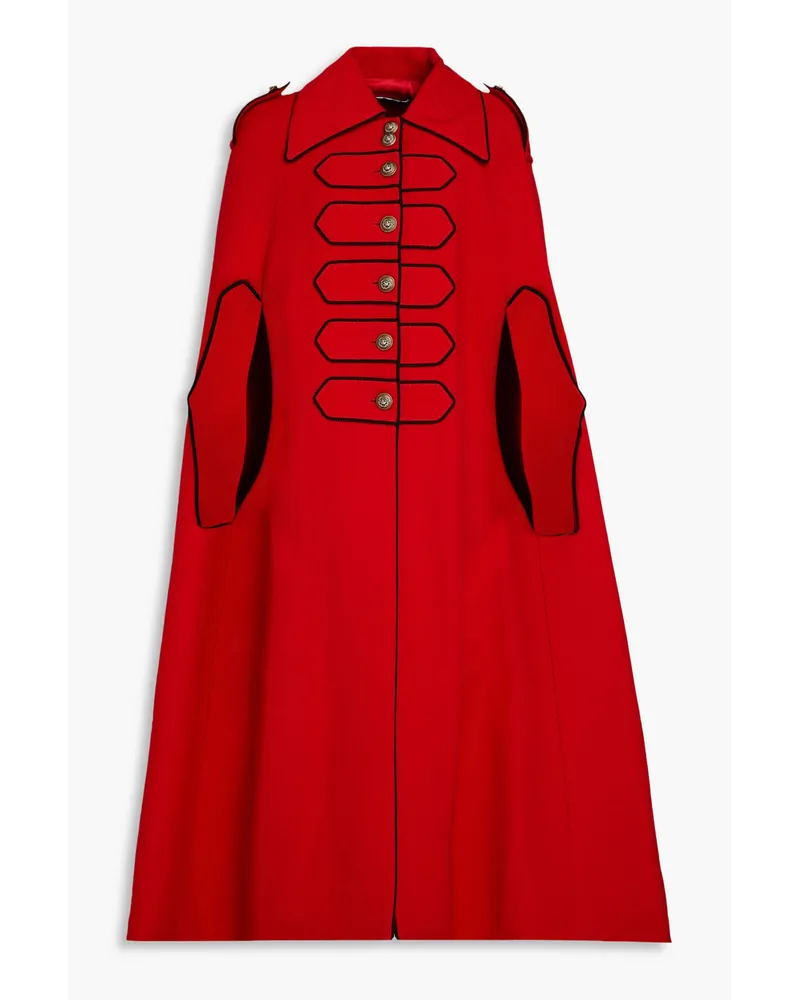 Dolce & Gabbana Cape aus Twill aus einer Wollmischung Rot