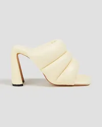 Proenza Schouler Mules aus gestepptem Leder Weiß