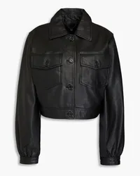 MUUBAA Cropped Lederjacke Schwarz