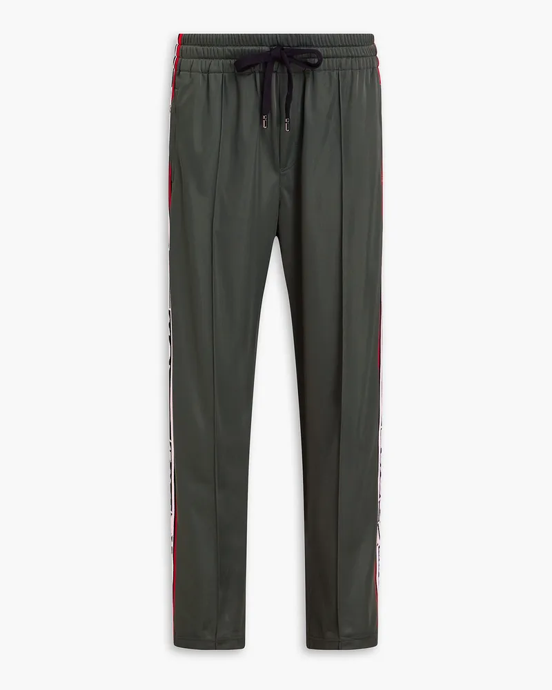 Dolce & Gabbana Track Pants aus Jersey mit Streifen Grün