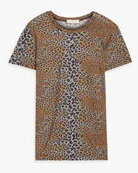 Ulla Johnson Estelle T-Shirt aus Baumwoll-Jersey mit Leopardenprint Braun