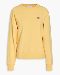 Kitsuné Sweatshirt aus Baumwollfrottee Gelb