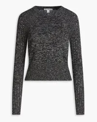 Autumn Cashmere Melierter Pullover aus Baumwolle Grau