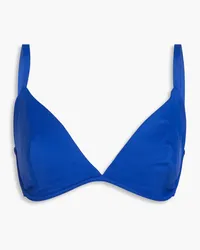 Form and Fold D–G The Triangle Bikini-Oberteil aus recyceltem Stretch-Material mit Bügeln Blau