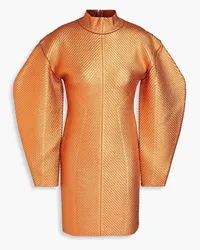 Hervé Léger Minikleid aus Bandage mit -Beschichtung Metallic