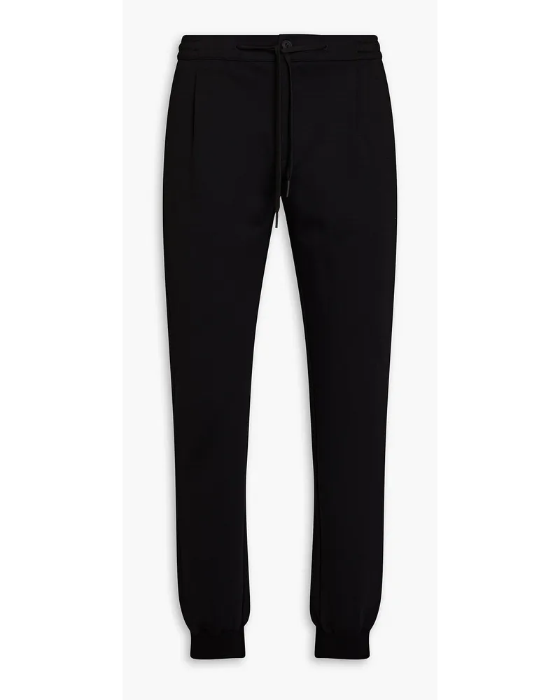 Canali Track Pants aus Jersey aus einer Wollmischung Schwarz