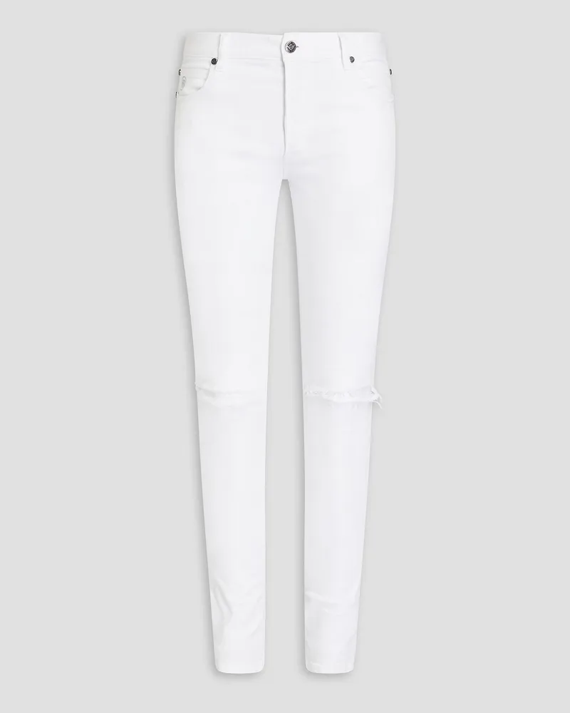 Balmain Jeans aus Denim inDistressed-Optik Weiß