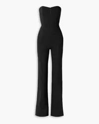 Rivet Utility Showstopper trägerloser Jumpsuit aus Stretch-Crêpe Schwarz