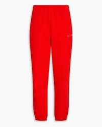 ROTATE Birger Christensen Track Pants aus Baumwollfleece Rot