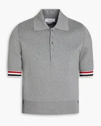 Thom Browne Poloshirt aus Baumwolle Grau