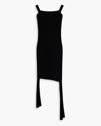 J.W.Anderson Asymmetrisches Minikleid aus Stretch-Ponte Schwarz