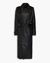 MUUBAA Trenchcoat aus Leder Schwarz