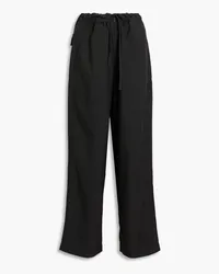 Proenza Schouler Hose mit weitem Bein aus Twill Schwarz