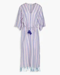 Tory Burch Kaftan aus Leinen mit Streifen Pink