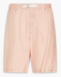 Jil Sander Shorts aus Satin inKnitteroptik mit Tunnelzug Orange