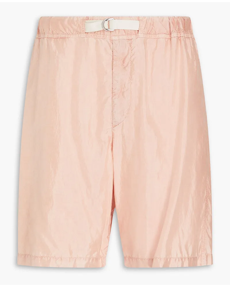 Jil Sander Shorts aus Satin inKnitteroptik mit Tunnelzug Orange