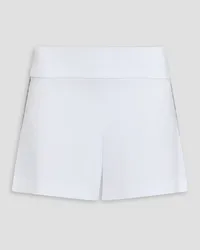 Alice + Olivia Alice OliviaDonald Shorts aus Crêpe-Satin mit Kristallverzierung Weiß