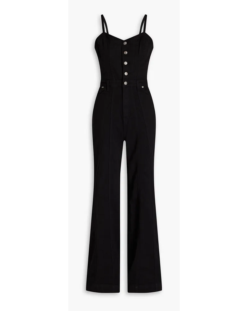 7 for all mankind Jumpsuit aus Denim Schwarz