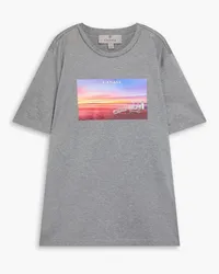 Canali T-Shirt aus Baumwoll-Jersey mit Print Grau