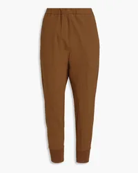 James Perse Cropped Track Pants aus Twill Braun