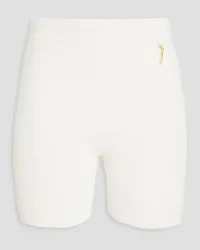 Jacquemus Verzierte Shorts aus Rippstrick Weiß