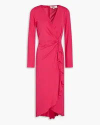 Diane von Furstenberg Aradia Midikleid aus Jersey mit Wickeleffekt Pink