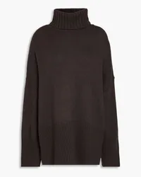 Autumn Cashmere Oversized-Rollkragenpullover aus Strick Braun