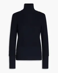 Thom Browne Rollkragenpullover aus Fischgrätwolle Blau