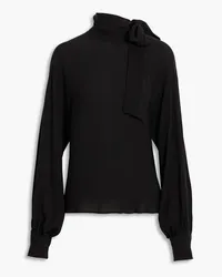 Valentino Garavani Bluse aus Seiden-Crêpe Schwarz