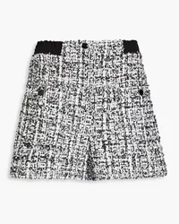 Sandro Shorts aus Metallic-Tweed mit Pailletten Schwarz