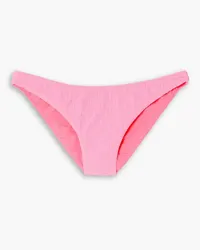 Alexander Wang Halbhohes Bikini-Höschen aus Stretch-Jacquard mit Logoprint Pink