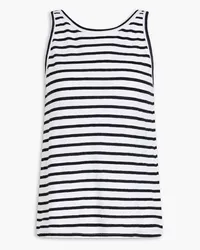 Enza Costa Easy Tanktop aus Jersey aus einer Baumwoll-Kaschmirmischung mit Streifen Schwarz