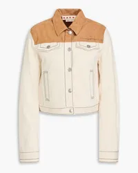 Marni Zweifarbige Jeansjacke Neutral