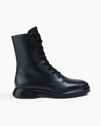 Stuart Weitzman Mckenzee Combat Boots aus Leder Schwarz