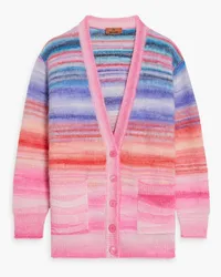 Missoni Cardigan aus einer Wollmischung mit Streifen Pink