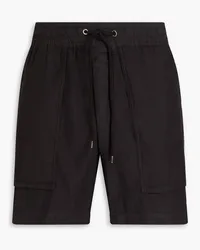 James Perse Shorts aus Twill aus einer Lyocell-Leinenmischung Schwarz