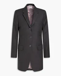 Thom Browne Mantel aus Woll-Twill Grau