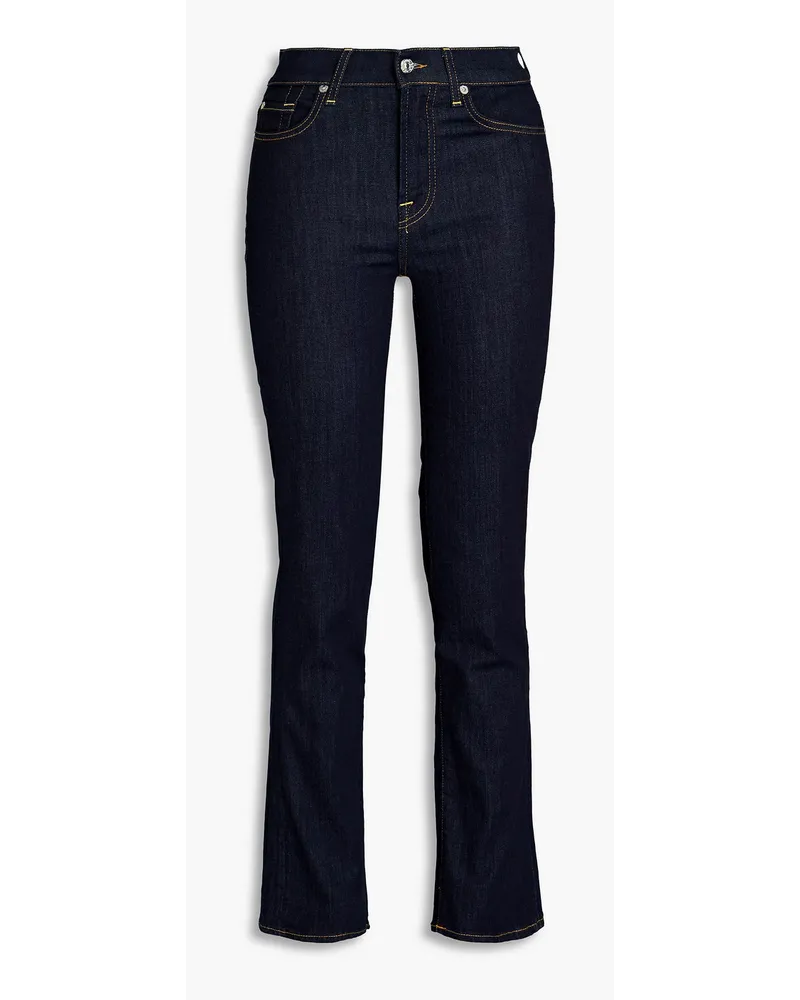 7 for all mankind Tief sitzende Jeans mit geradem Bein Blau