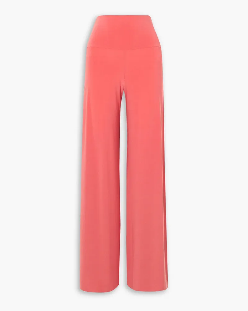 Norma Kamali Elephant Hose mit weitem Bein aus Stretch-Jersey Orange