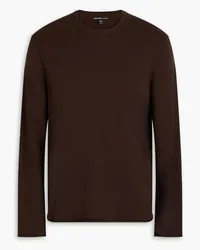 James Perse Pullover aus Kaschmir mit Intarsienmuster Braun