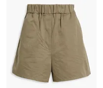 Cotton and linen-blend shorts