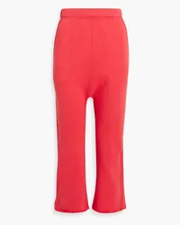 Nili Lotan SF Cropped Track Pants aus Baumwollfrottee Orange