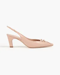 Giorgio Armani Slingback-Pumps aus Leder mit Verzierung Pink