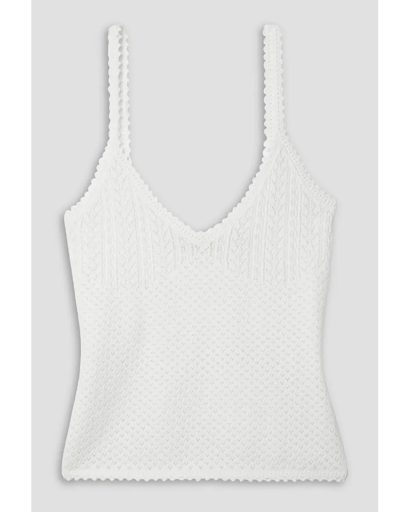 DÔEN Addie Tanktop aus Baumwollspitze Weiß