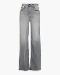 Mother Hoch sitzende Bootcut-Jeans Grau